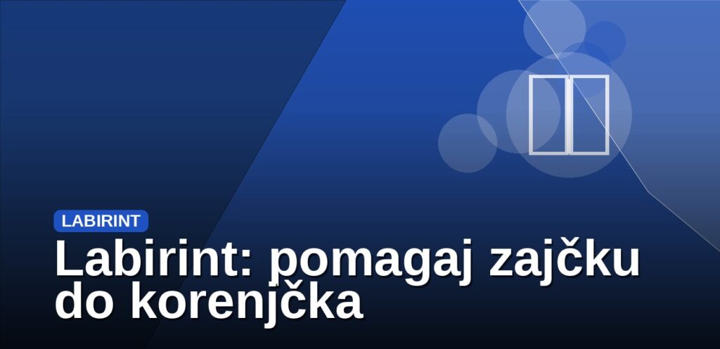 Labirint: pomagaj zajčku do korenjčka