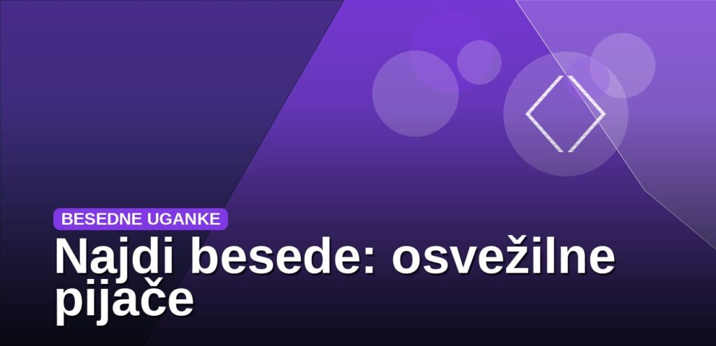 Najdi besede: osvežilne pijače