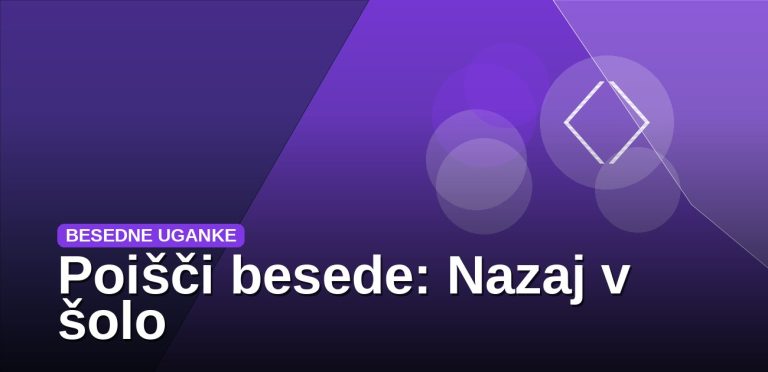 Poišči besede: Nazaj v šolo